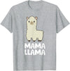 Llama Mama And Llama Papa Gifts Women Llama Mom Mama Llama T-Shirt - Heather Grey