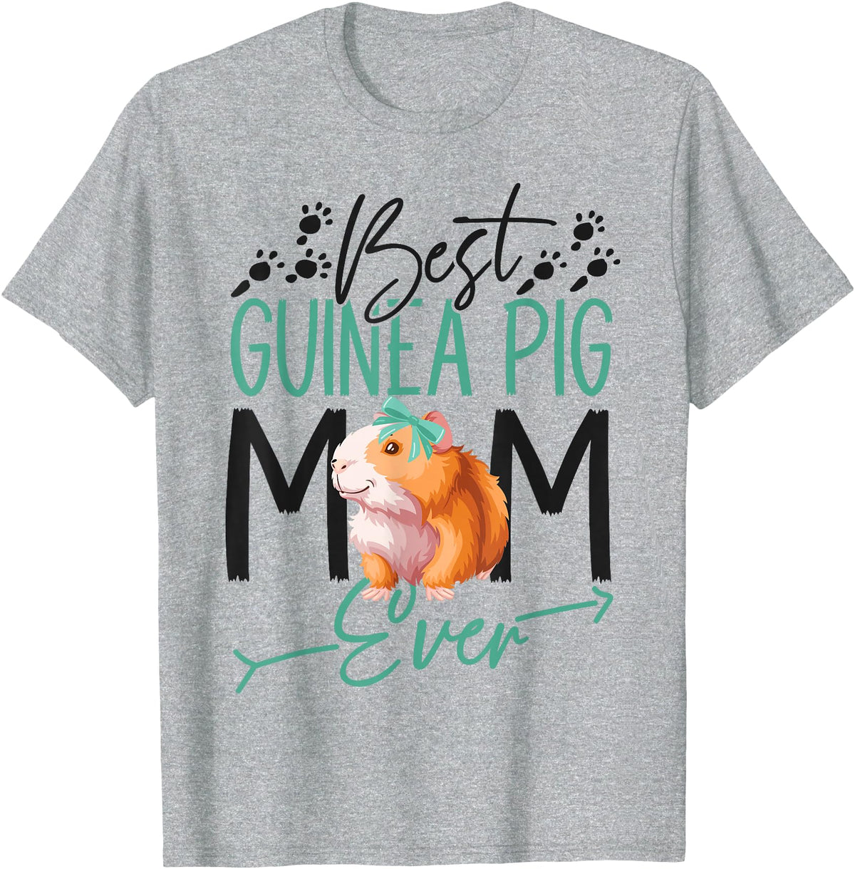 Cute Guinea Pig Lover HS0 Guinea Pig Mom Best Guinea Pig Mom Ever T-Shirt - Heather Grey