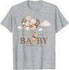 Cute Bearly Wait Baby Shower Bear Matching Family Abuela We Can Bearly Wait Baby Shower Bear Family Matching T-Shirt - Heather Grey