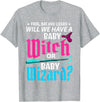 Halloween Gender Reveal Apparel Witch Or Wizard Gender Reveal Baby Shower Party Celebration T-Shirt - Heather Grey
