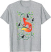 Fox Is Hanging Around with Rabbits T-Shirt in Heather Grey