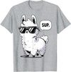 Magical and Funny Llama lover Gifts Alpaca Llama with Sunglasses Sup T-Shirt - Heather Grey