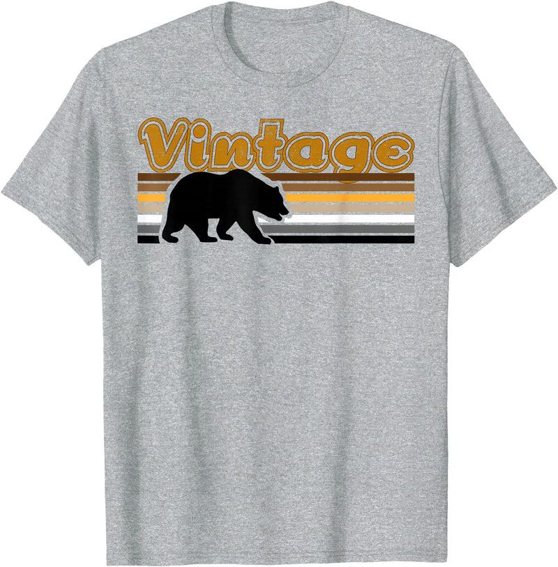 Equal Rights Gay Bear Sânpebe Designs Vintage Gay Bear T-Shirt - Heather Grey
