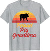 Pig Lover Gifts & Accessories Proud Pig, Grandma, Pig Holder, Pig Holder, Pig Dog, Grandma T-Shirt - Heather Grey