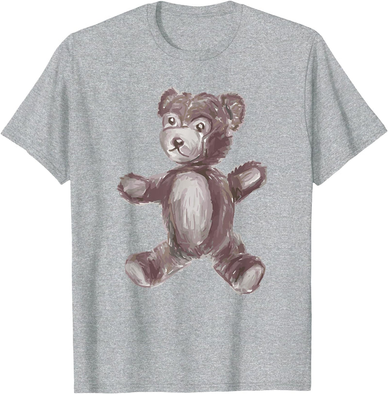 Teddy Teddy Teddy Bears cute scruffy vintage stuffed teddy casual bear T-Shirt - Heather Grey