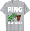 Funny Ring Bearer Wedding Ring Funny Ring Bearer Security Bear Dino Wedding Party Ring T-Shirt - Heather Grey