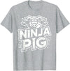 PIG Designs By ShirtZilla Ninja PIG T-Shirt PIG Ninja T-Shirt - Heather Grey