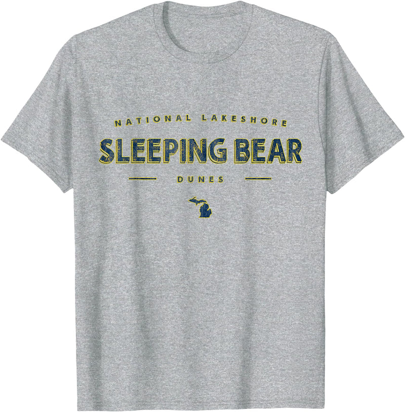 Michigan Style Co. Sleeping Bear Dunes National Lakeshore Michigan T-Shirt - Heather Grey