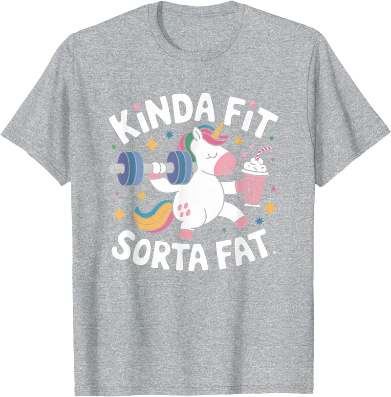 Kinda Fit Sorta Fat Gift Funny Gym Weightlifting Kinda Fit Sorta Fat Tshirt Funny Gym Body Cute Bear Retro T-Shirt - Heather Grey