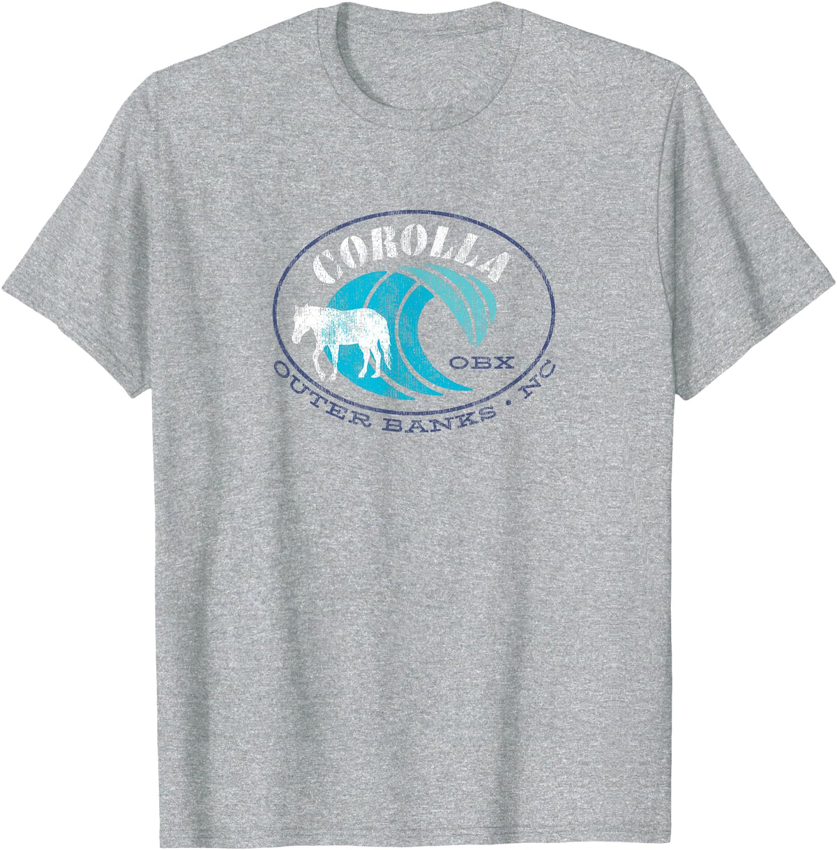 Corolla Wild Horse Shirt and Company Outerbanks NC Corolla Wild Horse T-Shirt - Heather Grey