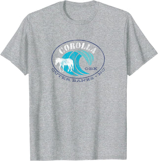 Corolla Wild Horse Shirt and Company Outerbanks NC Corolla Wild Horse T-Shirt - Heather Grey