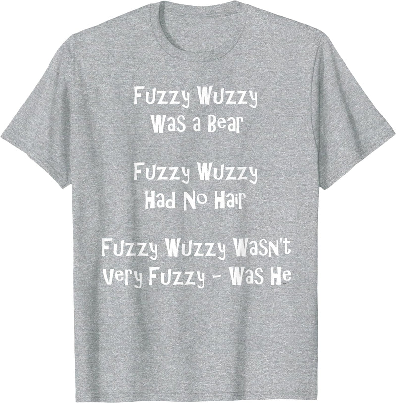 Speech Therapist Gifts - Tongue Twisters! Fuzzy Wuzzy Was a Bear... Best Tongue Twister Gift T-Shirt - Heather Grey