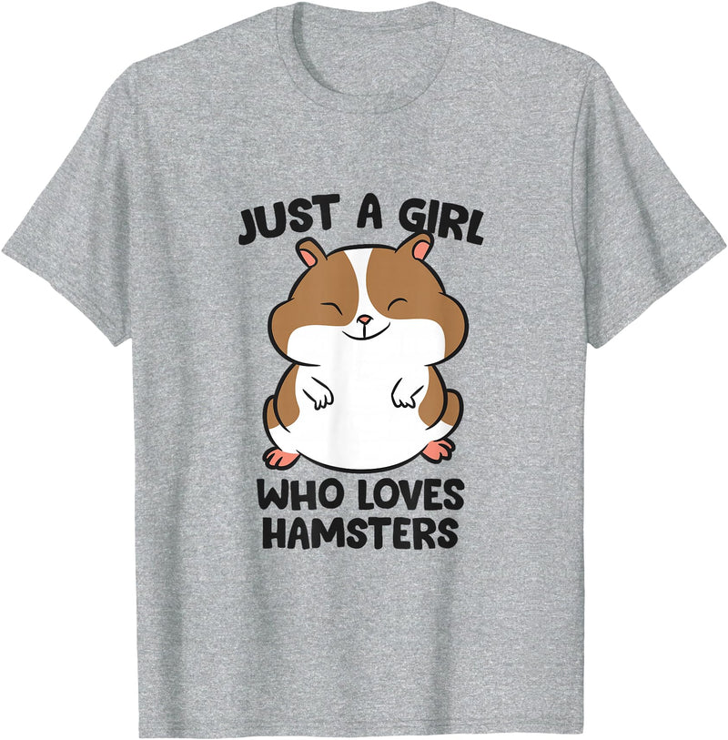 Just a Girl Who Loves Hamsters T-Shirt - Heather Grey