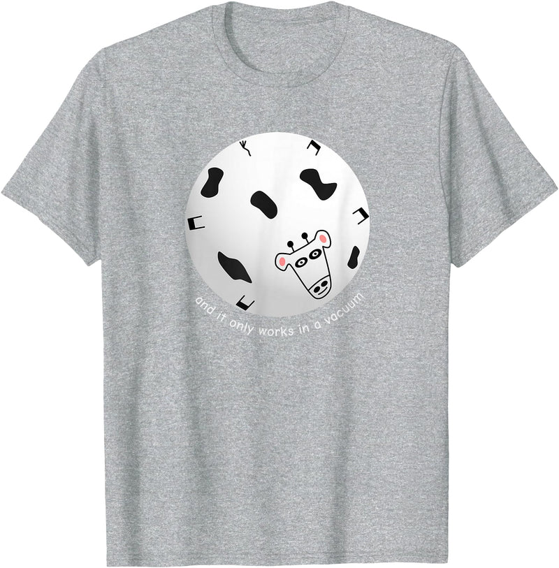Math & Mirth Designs Spherical Cow Funny Physics T-Shirt T-Shirt - Heather Grey