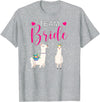 Mrs Bachelorette Engagement Bride Wedding Party Team Bride Alpaca Llama Bachelorette Groom Married Engage T-Shirt - Heather Grey