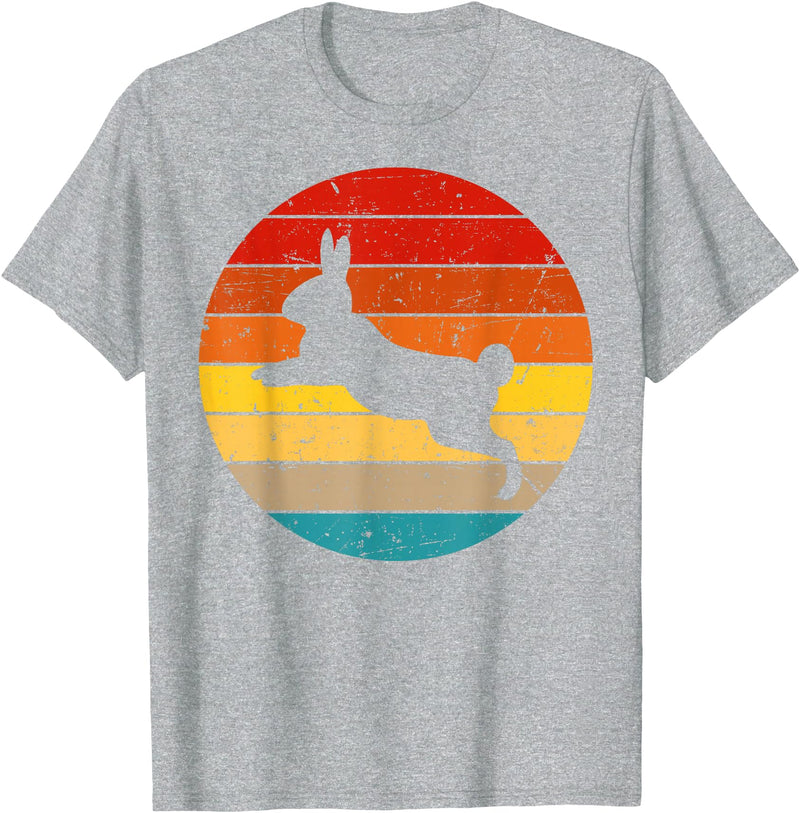Vintage Rabbit Design Bunny Lover Men Women Boys Girls Kids T-Shirt in Heather Grey