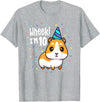 Guinea Pig Birthday by Joy Haus Guinea Pig Birthday Party Wheek Kid 10 Year Old 10th Outfit T-Shirt - Heather Grey