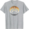 TeePanic LGBTQ Vintage Distressed Gay Bear Pride Claw Silhouette Horizon T-Shirt - Heather Grey