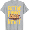 Hadley Designs Gettin' Piggy With It, Farm Animals, Hog Lover, I Love Pigs T-Shirt - Heather Grey