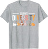 Celebrate Diversity Breeder for Rabbit Lovers T-Shirt in Heather Grey