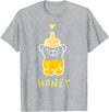 atelier mushroom HONEY Sweet Honey Bear Honey Bottle & Yellow Heart Graphic T-Shirt - Heather Grey