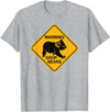 Australia Retro Koala Co. Koala Bear Warning Sign - Drop Bears Funny Koalas Australia T-Shirt - Heather Grey