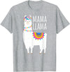 Mama Llama Lover Gifts by Memme Mama Llama Shirt for Women T-Shirt - Heather Grey