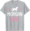 Horse Riding Racing Equestrian Gifts Morgan Girl Morgan Horse Girl Horses Lover T-Shirt - Heather Grey