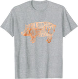 Zone - 365 Pig Pork Diagram Cuts Pig Cuts Butchers And Bacon Parts Pig Day Lovers T-Shirt - Heather Grey