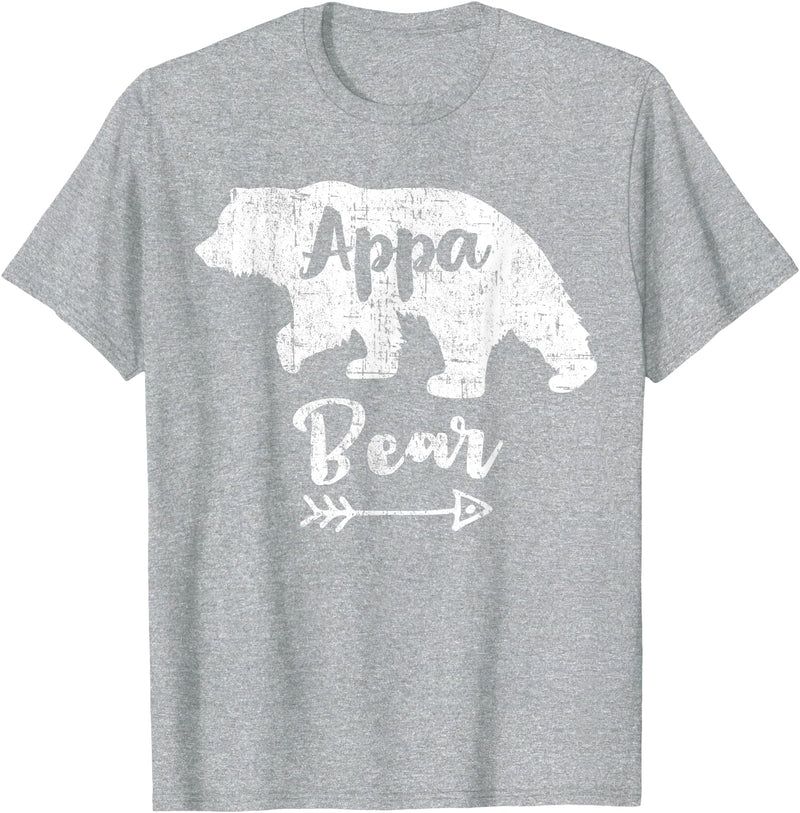 Mens Funny Appa Bear Father's Day Shirt T-Shirt - Heather Grey