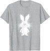 Cute and Silly Frazzled Easter Rabbit Bunny T-Shirt in Heather Grey