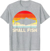 BoredKoalas Fish Fishing Shirts Fisherman Gifts Small Fish Retro Bass Fishing Family Matching Son Boys Gift T-Shirt - Heather Grey