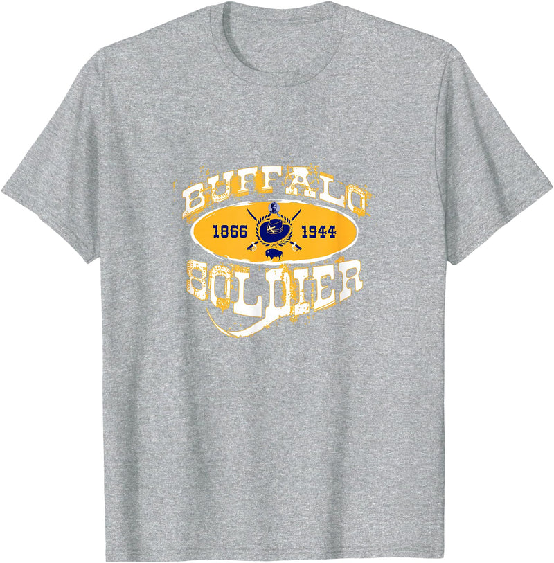 Historically Tee Buffalo Soldier T-Shirt - Heather Grey