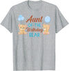 Family Birthday Bear Gifts Aunt of The Birthday Boy Bear 1st Birthday Party Boy T-Shirt - Heather Grey