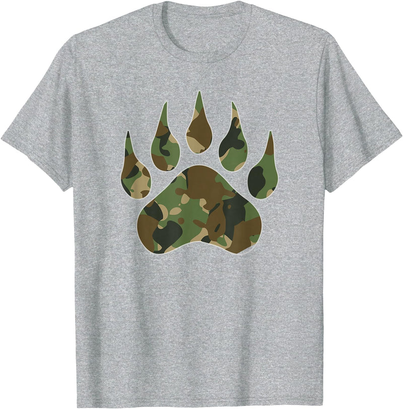 Camo Lover Camo Bear Claw Camouflage for Men Women T-Shirt - Heather Grey