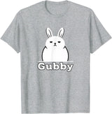 Gubby Rabbit Anime Funny Character Cute Grumpy Bunny T-Shirt in Heather Grey