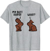 Chocolate Easter Bunnies Funny Rabbit Bunny Candy Men Women T-Shirt in Heather Grey