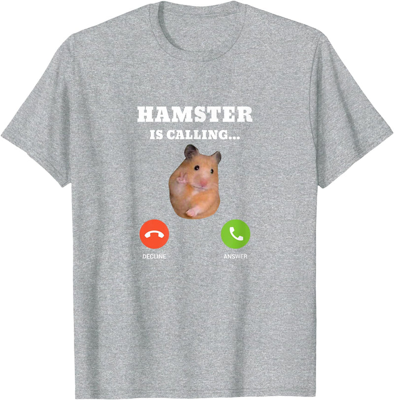 Hamster Meme is Calling T-Shirt - Heather Grey