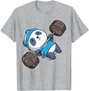 BCC Funny Panda Shirts & Panda Bear Gifts Panda Bear Gym Workout Training Bench Press Weight Lifting T-Shirt - Heather Grey