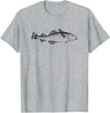 Fishing Cod Fish Cod Fish Graphic Fisherman T-Shirt - Heather Grey