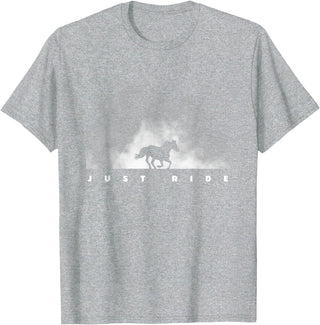 American Outdoor Apparel Horse Riding Apparel - Horse T-Shirt - Heather Grey
