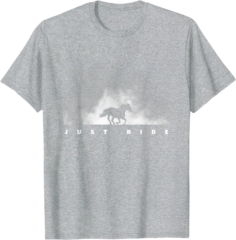 American Outdoor Apparel Horse Riding Apparel - Horse T-Shirt - Heather Grey