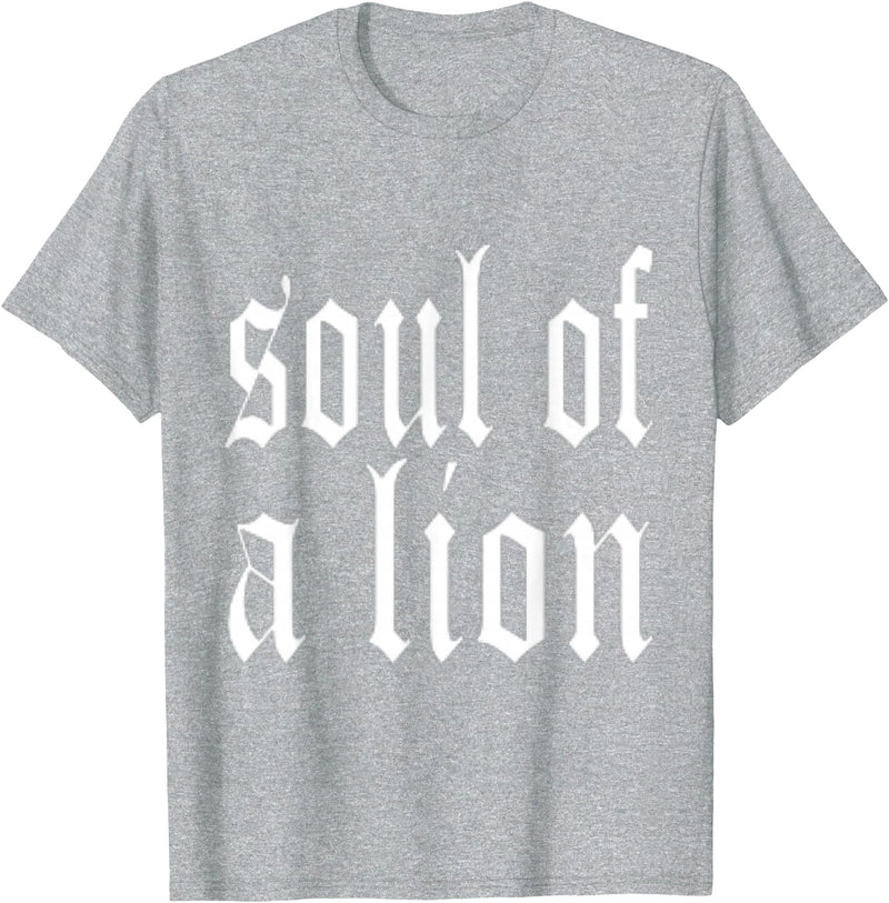 Soul Of a Lion tee Soul Of a Lion T-shirt T-Shirt - Heather Grey