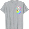 Easter Bunny in Pocket Six Seven Bruh 67 Meme Easter Day T-Shirt in Heather Grey