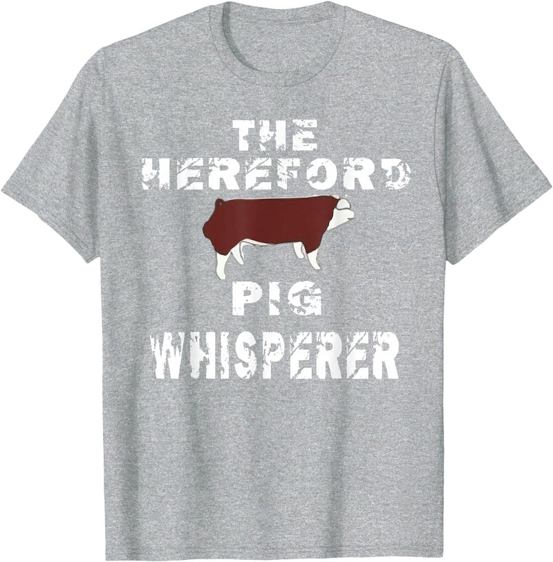 Hereford Hog T-Shirt The Hereford Pig Whisperer Apparel Breeder Men T-Shirt - Heather Grey