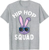 Hip Hop Squad Funny Happy Easter Bunny Rabbit Children Boys T-Shirt in Heather Grey