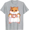 Hamster Lovers Girls Ladies T-Shirt - Heather Grey