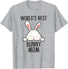 World's Best Bunny Mom - Rabbit for Rabbit Lover T-Shirt in Heather Grey