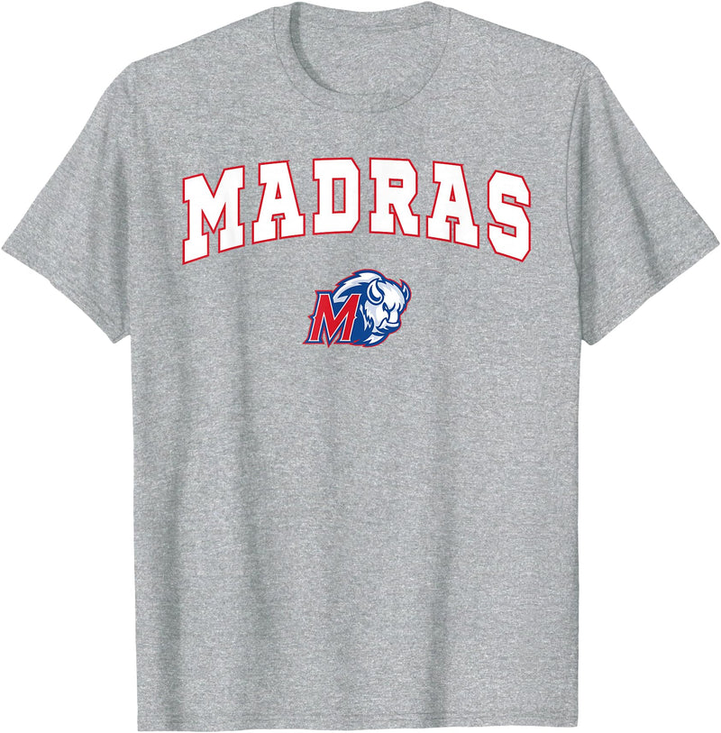 Official High School Fan Gear Madras High School White Buffalo T-Shirt - Heather Grey