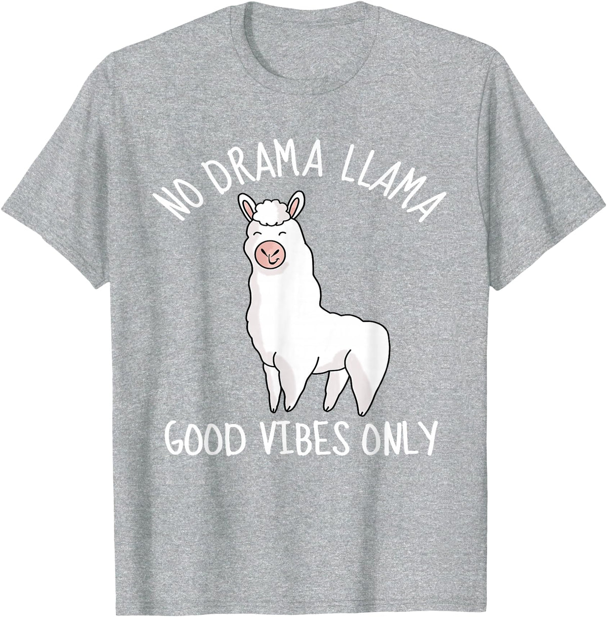 Llama Lama Llma Lamma No Drama Items Supplies Llama Love Good Vibes School Girls Kids Women Teens Gift T-Shirt - Heather Grey